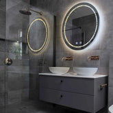 Espejo LED Redondo | Botones táctiles | Función antivaho | Temperatura de color ajustable - Reyze Seria Minimal Model 3